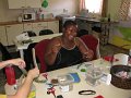 Mama Fatima doing bead work